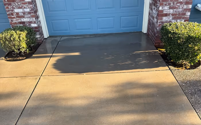 Modesto driveway paint removal before and after