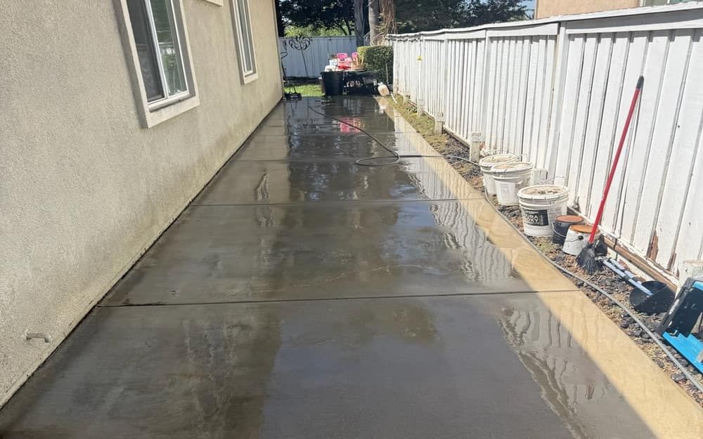 Elk Grove commercial entry oil stain removal before and after