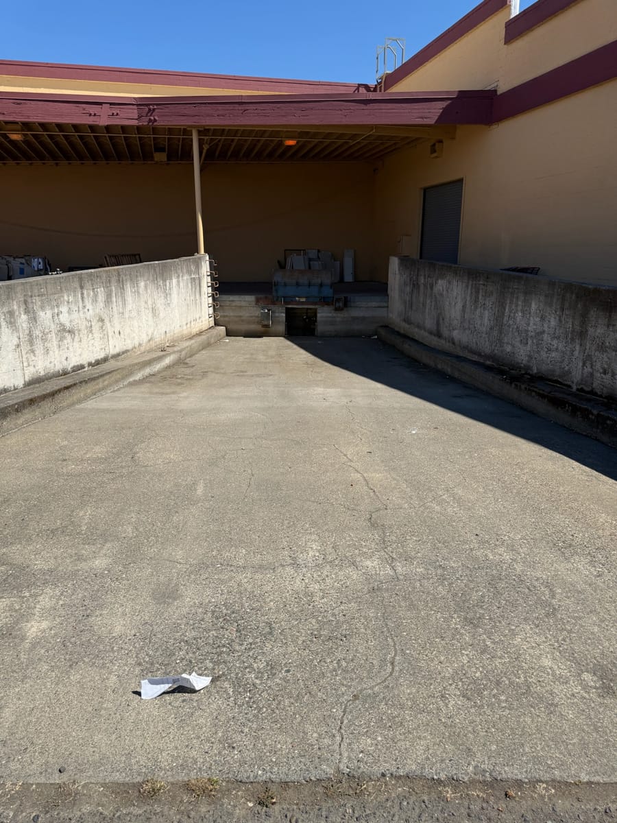 Tracy freight loading bay diesel soot removal before and after
